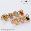 14674 Fashion jewelry elegant finger rings, women's multicolor optional 18k gold zircon rings